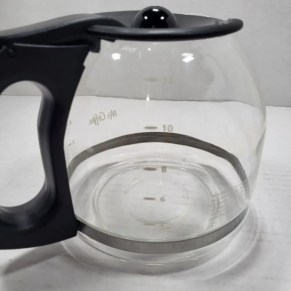Mr. Coffee 12 Cup Replacement Coffee Pot Carafe Glass Black Top‎ & Water Filter